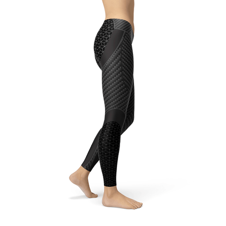 Womens Carbon Fiber Sports Leggings - La Bogota
