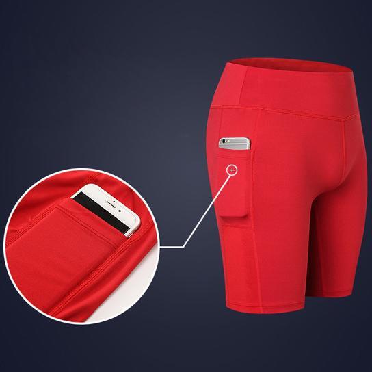 All Seasons Yoga Shorts Stretchable With Phone Pocket - La Bogota