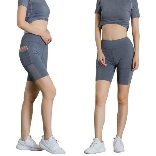 Load image into Gallery viewer, All Seasons Yoga Shorts Stretchable With Phone Pocket - La Bogota
