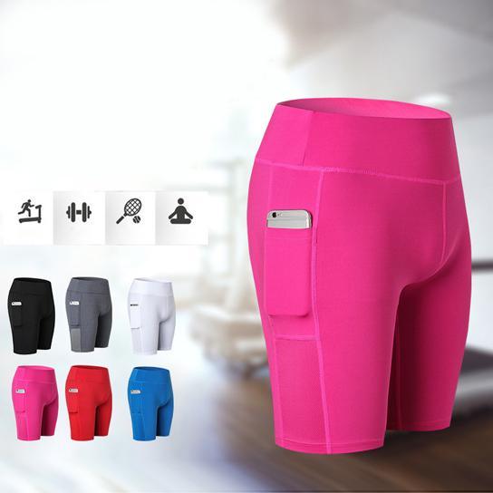 All Seasons Yoga Shorts Stretchable With Phone Pocket - La Bogota
