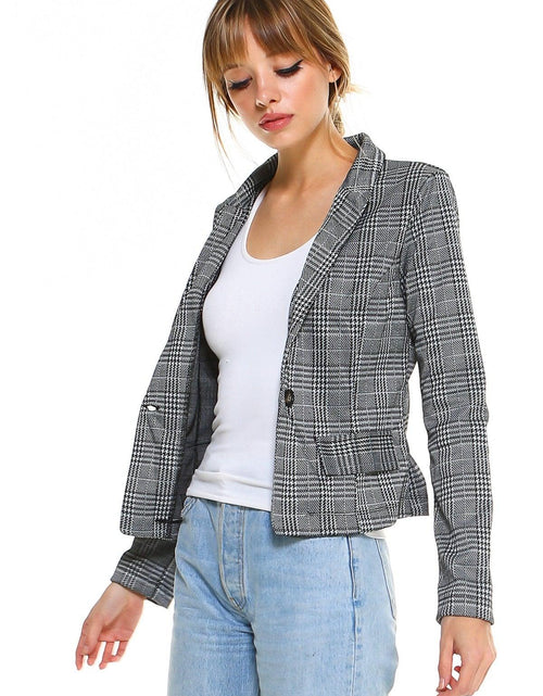 Load image into Gallery viewer, Point Plaid Blazer - La Bogota
