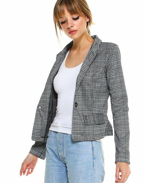 Load image into Gallery viewer, Point Plaid Blazer - La Bogota
