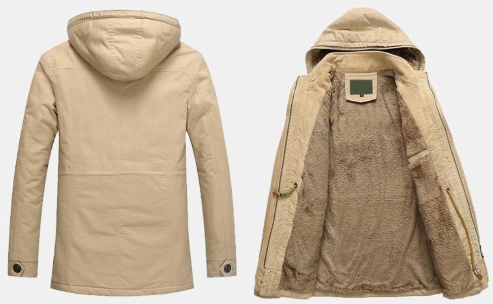 Mens Hooded Military Style Coat - La Bogota