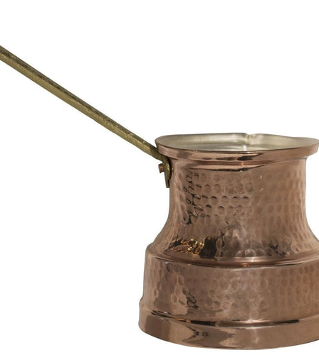 COPPER TURKISH COFFEE POT 9X4X6.5 G21 BRIGHT - La Bogota