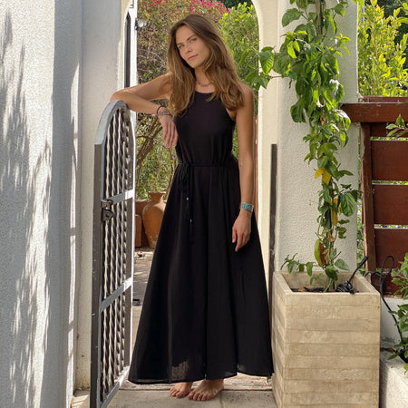 CALLIE MAXI DRESS - BLACK - La Bogota