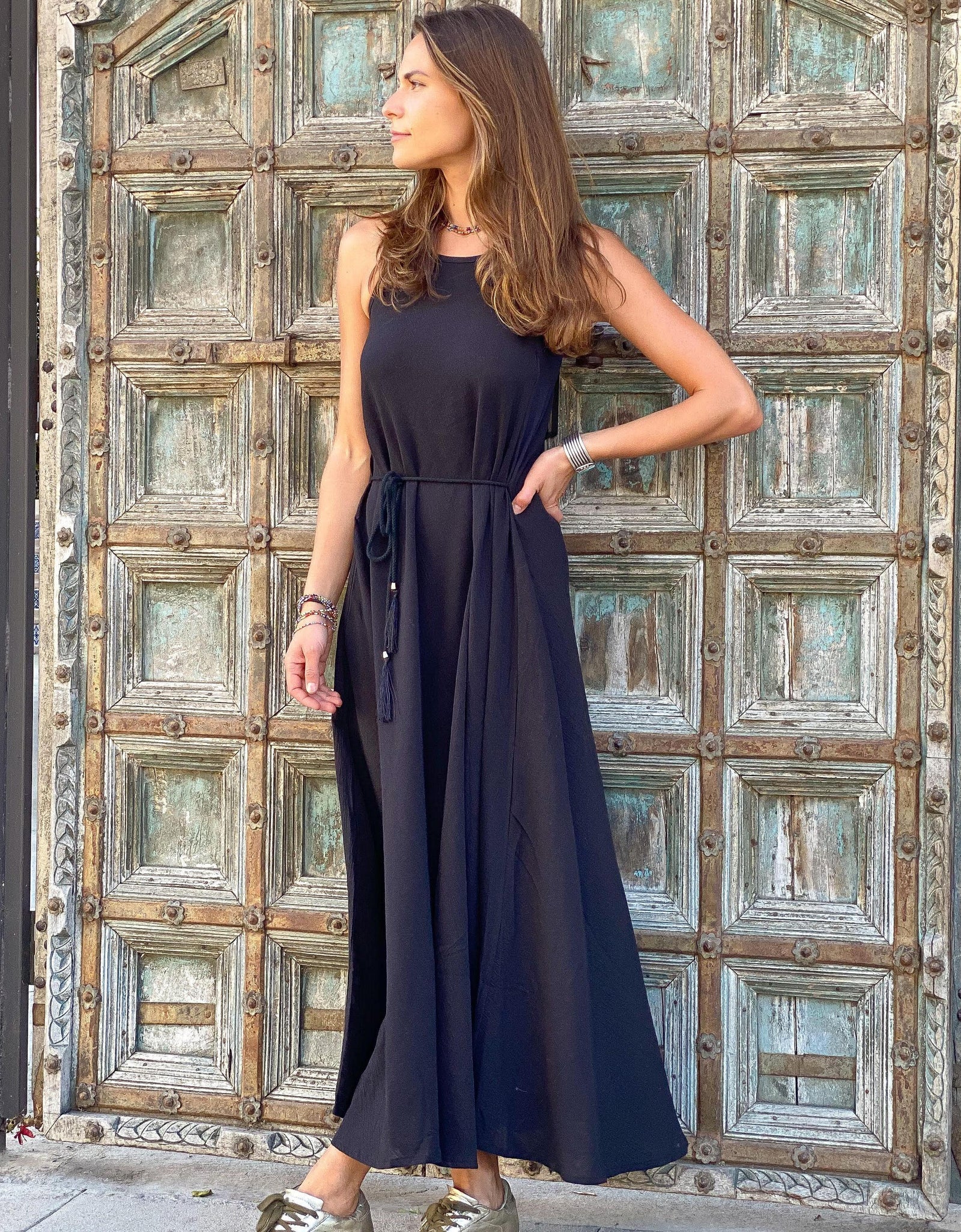 CALLIE MAXI DRESS - BLACK - La Bogota