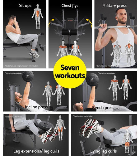 Everfit Multi Station Weight Bench Press Fitness Weights Equipment - La Bogota