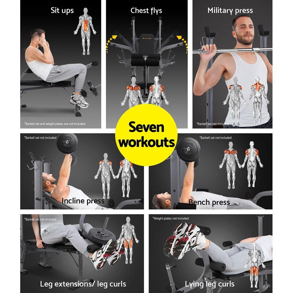 Everfit Multi Station Weight Bench Press Fitness Weights Equipment - La Bogota