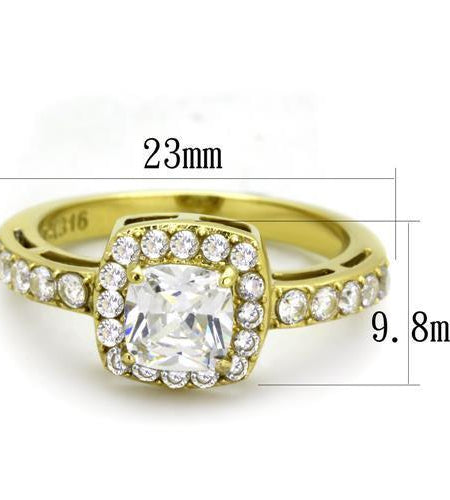 Women Stainless Steel Cubic Zirconia Rings TK1899 - La Bogota