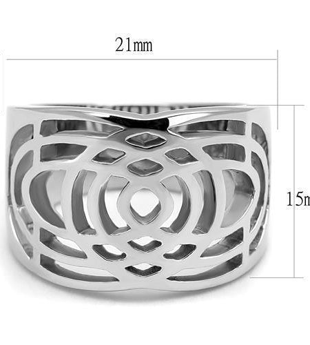 Women Stainless Steel No Stone Rings TK3039 - La Bogota