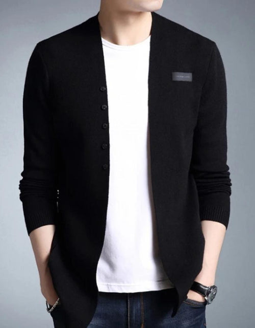Load image into Gallery viewer, Mens Slim Fit Cardigan with Button Design - La Bogota
