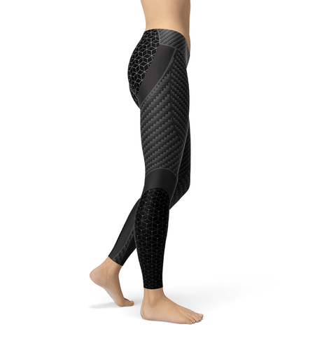Womens Carbon Fiber Sports Leggings - La Bogota