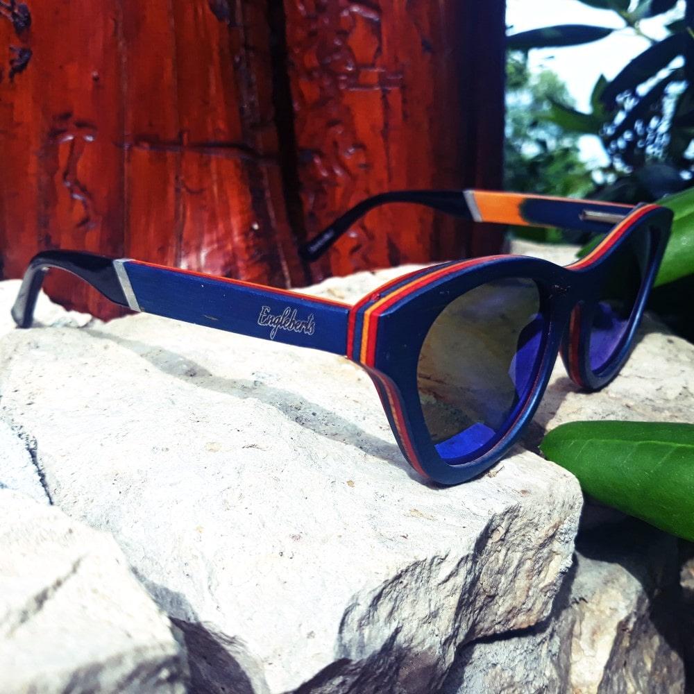 Beach Bound Skateboard Wood and Acetate Sunglasses, Polarized - La Bogota