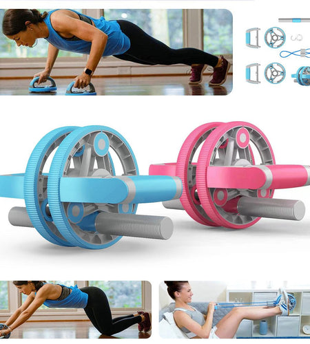 Multifunctional Abdominal Wheel Pull Strap Gym Fitness Training Set - La Bogota