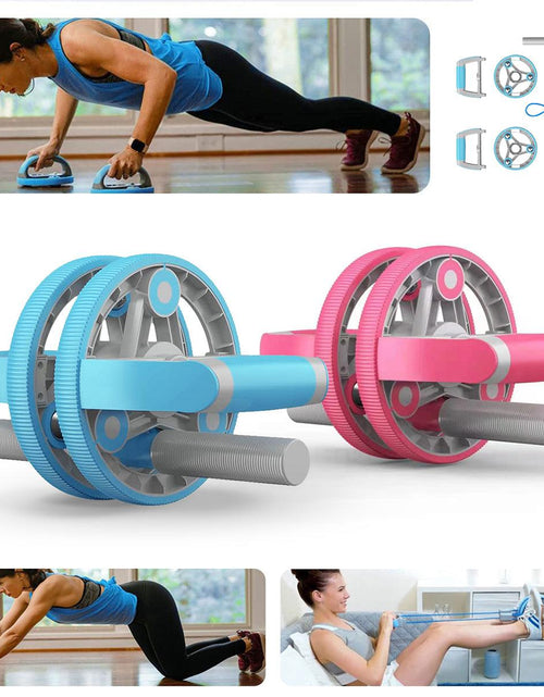 Load image into Gallery viewer, Multifunctional Abdominal Wheel Pull Strap Gym Fitness Training Set - La Bogota
