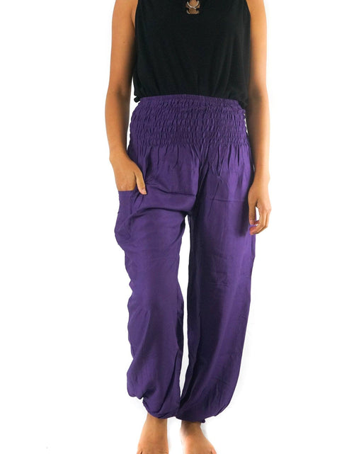 Load image into Gallery viewer, Purple Women Boho Pants Hippie Pants Yoga Pants Harem - La Bogota
