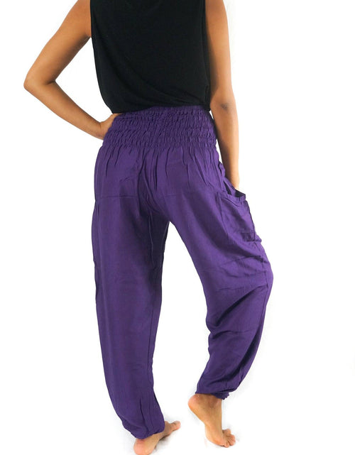 Load image into Gallery viewer, Purple Women Boho Pants Hippie Pants Yoga Pants Harem - La Bogota
