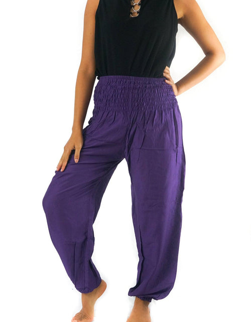Load image into Gallery viewer, Purple Women Boho Pants Hippie Pants Yoga Pants Harem - La Bogota
