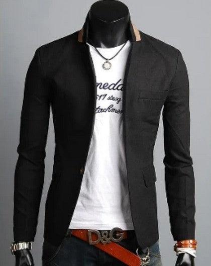 Load image into Gallery viewer, Mens Stand Collar Casual Blazer - La Bogota
