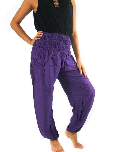 Load image into Gallery viewer, Purple Women Boho Pants Hippie Pants Yoga Pants Harem - La Bogota
