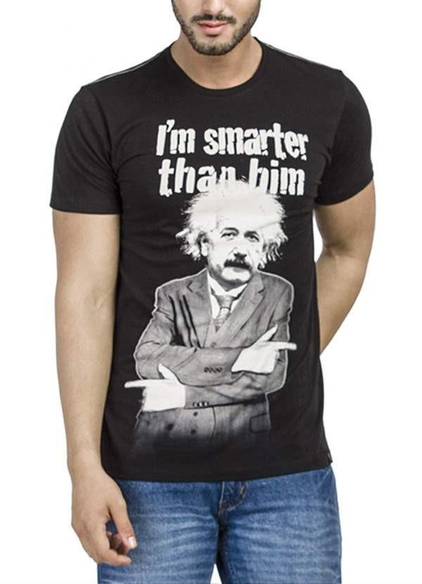 Einstein I'm Smarter Black Half Sleeve Men T-Shirt - La Bogota