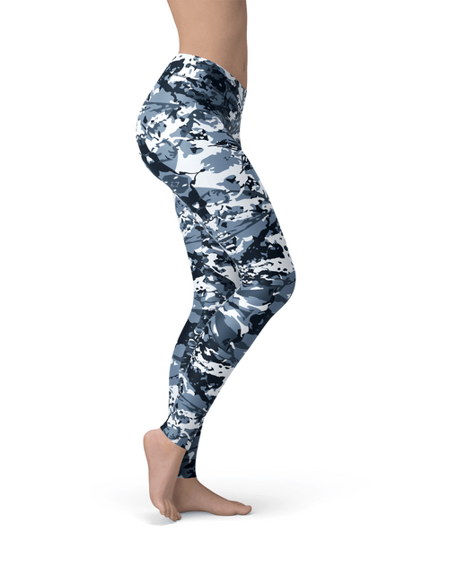Load image into Gallery viewer, Jean Navy Camo Leggings - La Bogota
