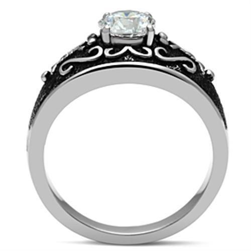 TK373 - High polished (no plating) Stainless Steel Ring with AAA Grade - La Bogota