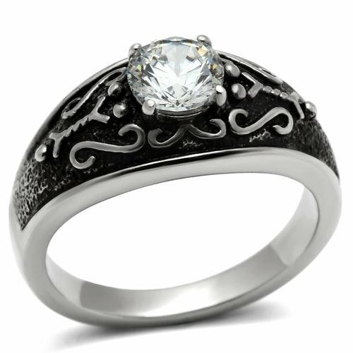 TK373 - High polished (no plating) Stainless Steel Ring with AAA Grade - La Bogota