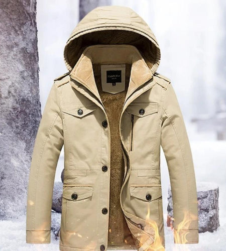 Mens Hooded Military Style Coat - La Bogota