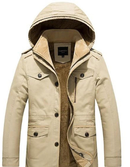 Load image into Gallery viewer, Mens Hooded Military Style Coat - La Bogota
