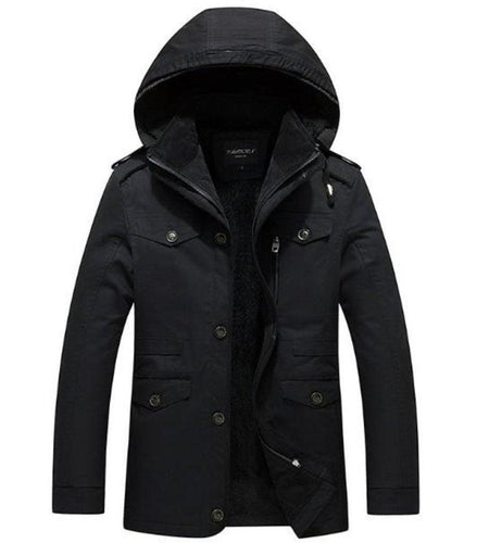 Mens Hooded Military Style Coat - La Bogota