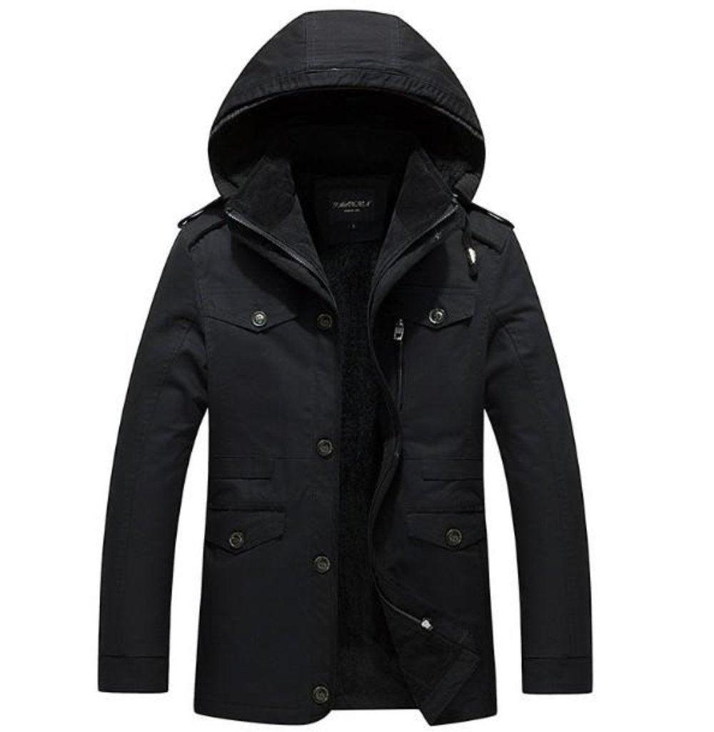 Mens Hooded Military Style Coat - La Bogota